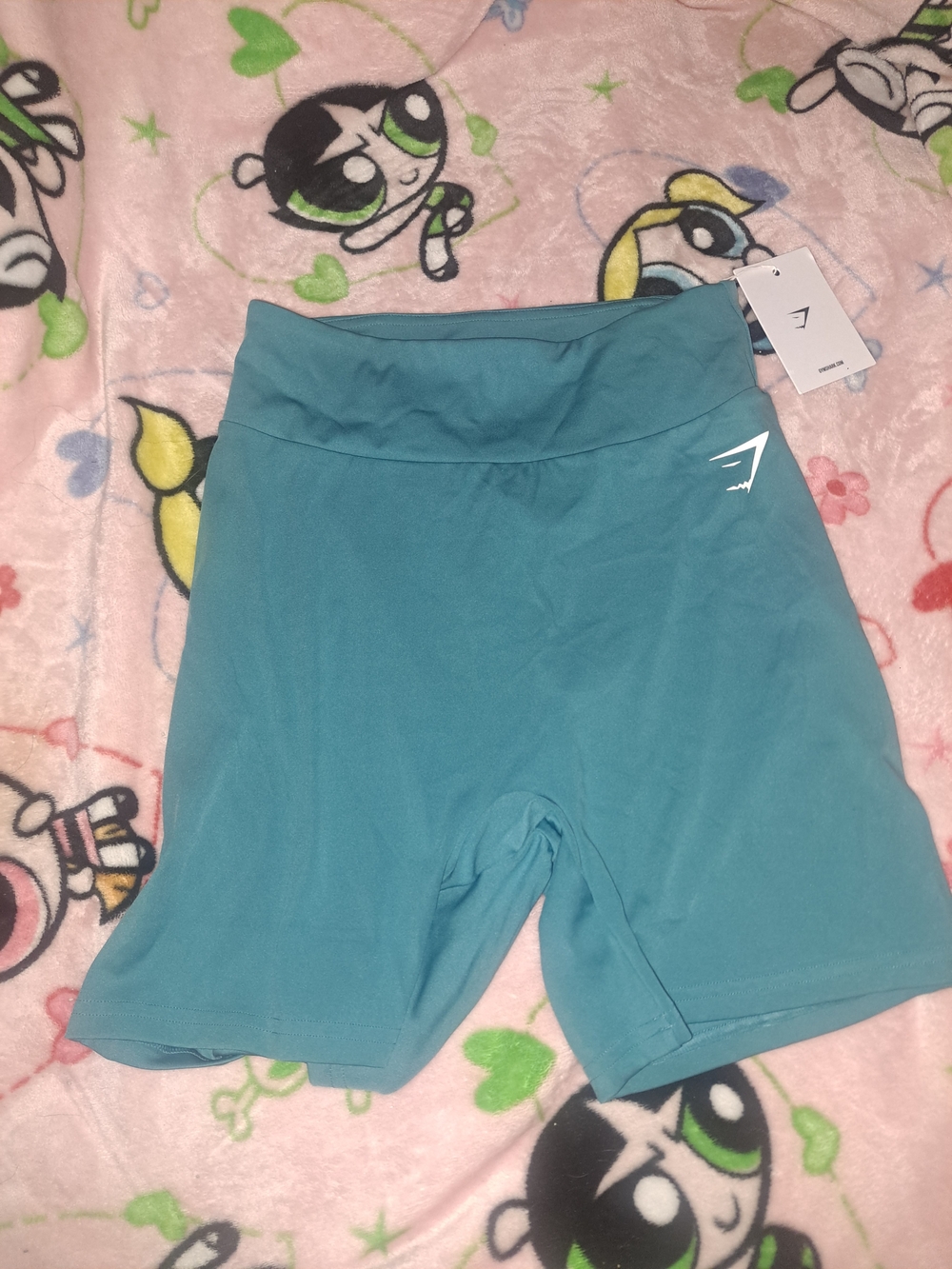 Gymshark Teal High-Waist Biker Shorts